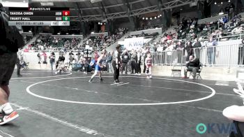 67 lbs Round Of 16 - Takoda Owen, ARDMORE TAKEDOWN CLUB vs Truett Hall, Husky WC