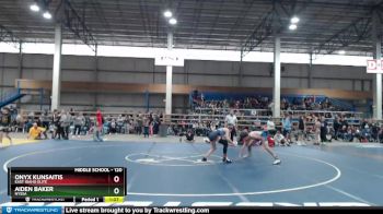 120 lbs Champ. Round 1 - Aiden Baker, Nyssa vs Onyx Kunsaitis, East Idaho Elite