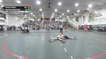 120 lbs Champ. Round 2 - Braydon Beckinger, Quartz Hill vs Jorge Vargas, Westminster