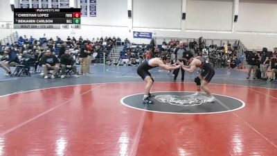 175 lbs Quarterfinal - Christian Lopez, Fairfield Warde vs Benjamin Carlson, Hall