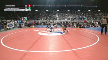 4A-113 lbs 5th Place Match - Rylan McCormick, Thunder Basin High School vs Chi Simmons, Sheridan