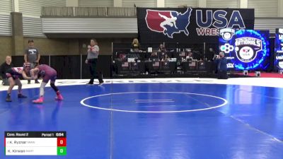 10U Girls - 62 lbs Cons. Round 2 - Keaghlan Ryznar, Michigan Matcat Wrestling Club vs Kinsley Kirwan, Maryland