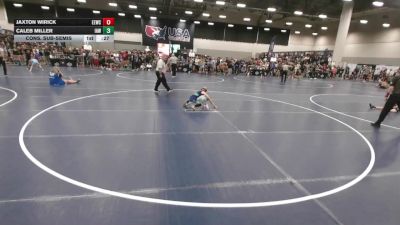 49 lbs Cons. Sub-semis - Jaxton Wirick, Eastwood Eagles Wrestling Club vs Caleb Miller, Immortal Athletics WC
