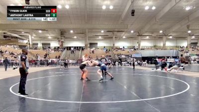 A 215 lbs Semifinal - Tyson Click, Samuel Everett School Of Innovation vs Anthony Lastra, David Crockett High School