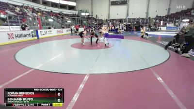 124 lbs Champ. Round 2 - Roman Remedios, Scranton Prep vs Benjamin Ruffo, Union-Endicott Sr HS