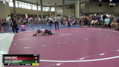 65 lbs Quarterfinal - Roman Rodriguez, Gulf Coast Wrestling vs Logan Forst, Predator Wrestling