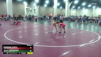 110 lbs Round 2 (8 Team) - Makenna Kurth, Team Iowa Mermaid Mafia vs Ellie Underwood, SEAAU National Team