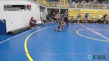 40 lbs Round Of 16 - Erik Avila, Ponca City Wildcat Wrestling vs Rhylei-Reign Burton, Midwest City Bombers Youth Wrestling Club