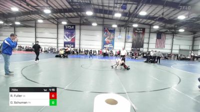 75 lbs Round Of 16 - Ryder Fuller, VA vs Dominic Schuman, PA
