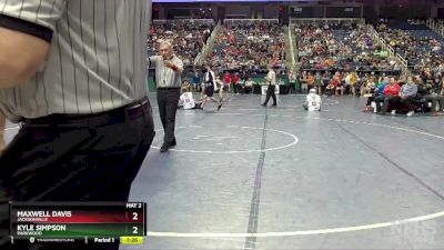 3A 120 lbs Quarterfinal - Kyle Simpson, Parkwood vs Maxwell Davis, Jacksonville