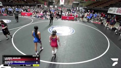 115 lbs Placement Matches (16 Team) - Lauren Aguilar, BAWA-GR vs Barbara Velazquez, KTWA-GR