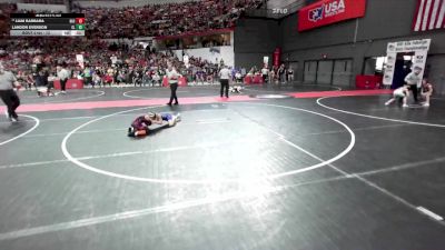 72 lbs Champ. Round 2 - Liam Barbara, BGC vs Landon Everson, Clear Lake