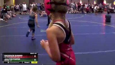 58 lbs Round 2 - Mackenzie Burrier, Big Game Wrestling Club vs Adalynn Porter, Bolivar