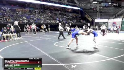 157 Class 1 lbs Cons. Round 2 - Braxtyn Frankenberg, St. Francis Borgia vs William Kuehn, Valle Catholic