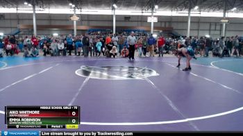 75 lbs Semifinal - Emma Robinson, Lewiston Wrestling Club vs Aiko Whitmore, South Fremont