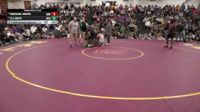 190 lbs 1st Place Match - C.j. Betz, Delbarton vs Michael White, Lawrence North