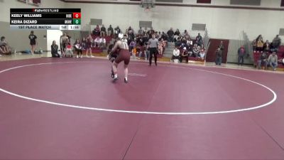 123-130B 1st Place Match - Keely Williams, Independence Girls vs Keira Dizard, Mount Vernon Girls