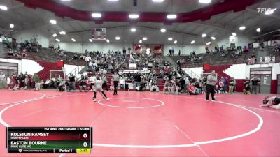 63-68 lbs Quarterfinal - Easton Bourne, PAWS Elite WC vs Kolstun Ramsey, Independent