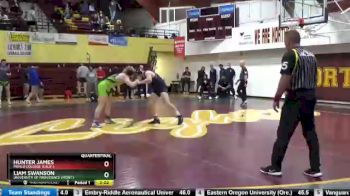 197 lbs Quarterfinal - Hunter James, Menlo College (Calif.) vs Liam Swanson, University Of Providence (Mont.)