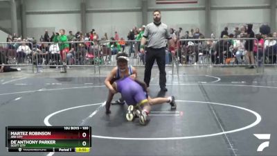 100 lbs Cons. Round 1 - Martez Robinson, Ark City vs De`Anthony Parker, Scott City