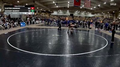 132 lbs Semis & 1st Wb (8 Team) - Clayton Andrews, Munford High School vs Zachary Murphy, Tullahoma High School