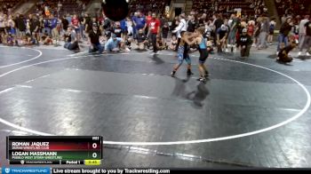 69-74 lbs Round 2 - Logan Massmann, Pueblo West Storm Wrestling vs Roman Jaquez, Duran Wrestling Club