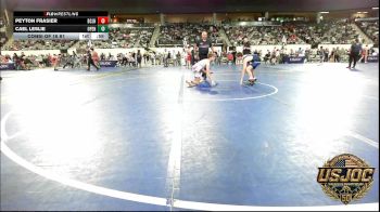 106 lbs Consi Of 16 #1 - Peyton Frasier, Deer Creek Wrestling vs Cael Leslie, Open Mats