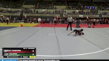 80 lbs Quarterfinal - Cash Tolzman, Summit Wrestling Academy vs Berkley Maertens, BOLD