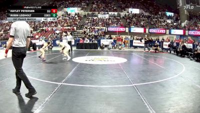 G - 110 lbs 1st Place Match - Hayley Petersen, Simms Girls vs Robin Leidholt, Custer Co. (Miles City) Girls