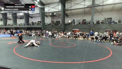 Junior Girls FS - 190 lbs Champ. Round 2 - Madison Armstrong, OR vs Isabella Chapa, WA