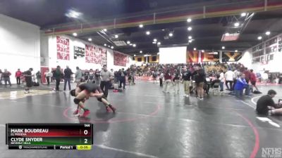 144 lbs Cons. Round 4 - Mark Boudreau, El Modena vs Clyde Snyder, Beverly Hills