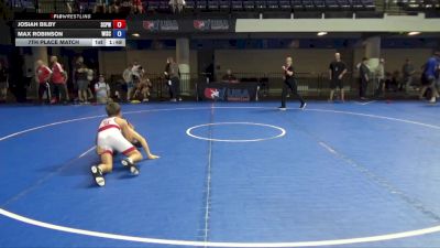 117 lbs 7th Place Match - Josiah Bilby, South Central Punisher Wrestling vs Max Robinson, Wisconsin