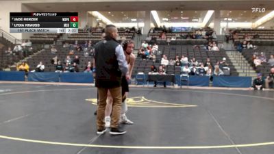 180 lbs 1st Place Match - Lydia Krauss, McKendree University vs Jade Herzer, Wisconsin Stevens Point