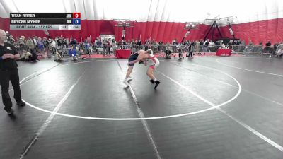 157 lbs Cons. Rd Of 16 - Titan Ritter, Askren Wrestling Academy vs Brycen Myhre, Jackrabbit Wrestling Academy