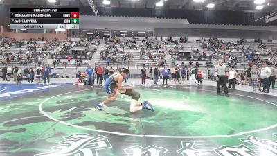 140 lbs Quarters - Benjamin Palencia, Damaged Ear Wrestling Club vs Jack Lovell, Cowboy Mat Club