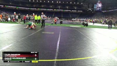 Girls - 130 lbs Quarterfinal - Paiglee Moldenhauer, Atlanta HS vs Tyler Swanigan, South Lyon East HS