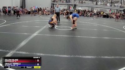 120 lbs Round 5 (8 Team) - Cecilia Verrilli, PA West Yellow vs Jillian Blake, South Side WC