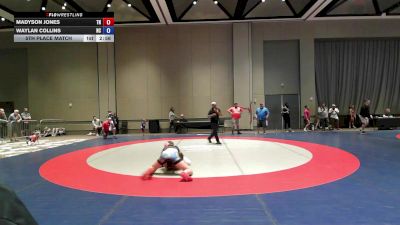 130 lbs 5th Place Match - Madyson Jones, TN vs Waylan Collins, NC