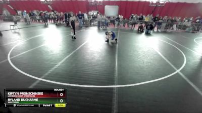 75-82 lbs Round 1 - Kiptyn Pronschinske, LaCrosse Area Wrestlers vs Ryland Ducharme, Wisconsin