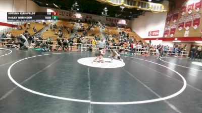 95-101 lbs 1st Place Match - Hailey Robinson, Thermopolis Middle School vs Autumn Kleinfeldt, Powell Middle School