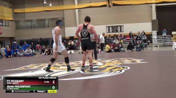 184 lbs 1st Place Match - Ty McGeary, West Liberty vs Sean Malenfant, Alfred State