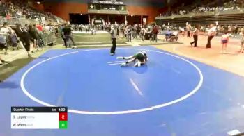 95 lbs Quarterfinal - Deven Lopez, Duran Elite vs Walker West, Governor Wrestling