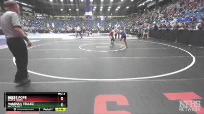 100 lbs Cons. Round 2 - Vanessa Tellez, Wichita-East vs Reese Pope, Olathe North