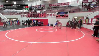 JH 138 lbs Quarterfinal - Charlie Kennedy, Yukon JH vs Abigail Larsen, Moore JH