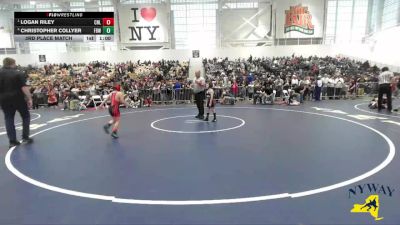 70 lbs 3rd Place Match - Logan Riley, Club Not Listed vs Christopher Collyer, Firehouse Brawlers Wrestling