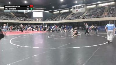 115 lbs 7th Place - Sabriel Remlinger, Lebanon vs Colt Carmean, Orangeville
