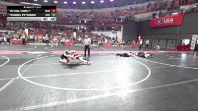 165 lbs Quarterfinal - Rydell Gehant, Big Foot Wrestling Club vs Warren Peterson, Prairie Wrestling