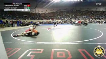 G6A-125 lbs Cons. Round 1 - Hailey Whitley, Tahlequah-Girls vs Mackenzie Bacon, Claremore-Girls