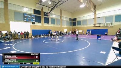 135lbs Cons. Round 5 - Sophia Moa, Mount Baker (Girls) vs Ariel Evans, North Mason (Girls)