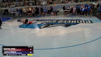 106 lbs Semifinal - Easton Jones, Chugach Eagles Wrestling Club vs Joshua Beedle, Juneau Youth Wrestling Club Inc.